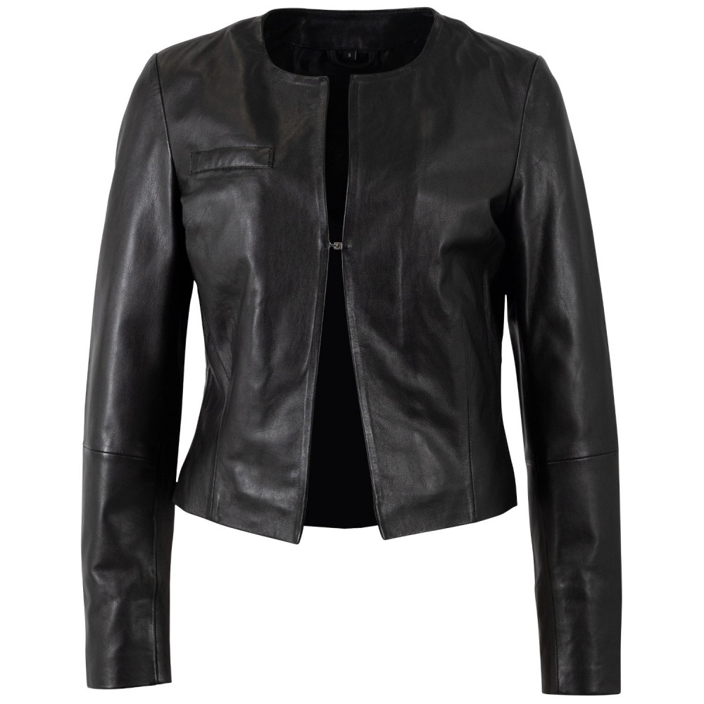 Geaca de Piele Dama Mauritius Neagra MWLelia - readytowear