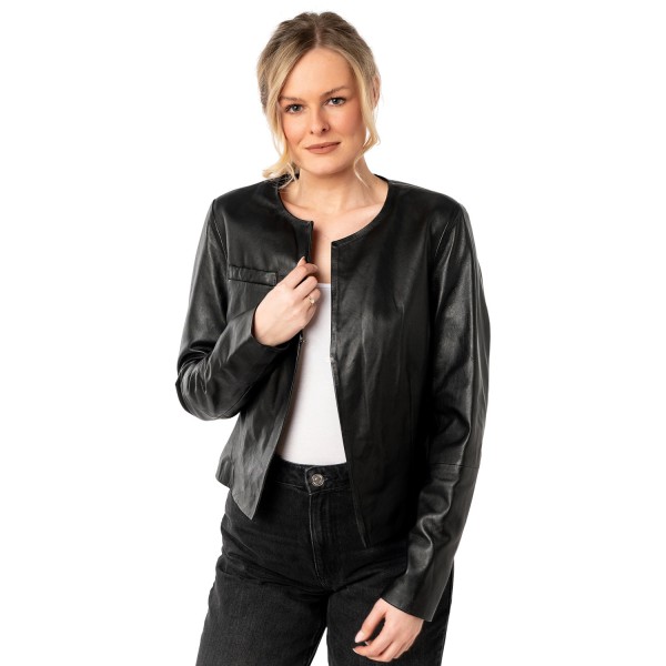 Geaca de Piele Dama Mauritius Neagra MWLelia