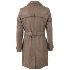 Mauritius MWLeoniz - Geacă Lungă de Piele Damă Maro - Stil Trench, Elegantă Geacă lungă de piele damă Mauritius MWLeoniz maro stil trench elegantă