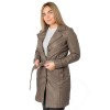 Mauritius MWLeoniz - Geacă Lungă de Piele Damă Maro - Stil Trench, Elegantă Geacă lungă de piele damă Mauritius MWLeoniz maro stil trench elegantă