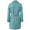 Mauritius MWLeoniz Geacă Lungă de Piele Damă Turcoaz Deschis Stil Trench Elegant Geacă lungă de piele damă Mauritius MWLeoniz turcoaz deschis stil trench elegant