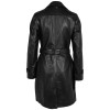 Geaca Lunga de Piele Dama Mauritius Neagra MWLeonne