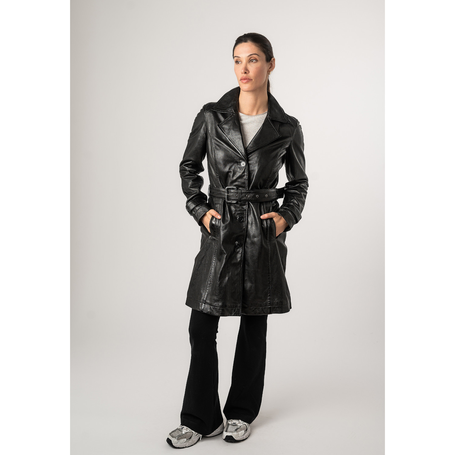 Geaca Lunga de Piele Dama Mauritius Neagra MWLeonne – Geci de Piele Geaca Lunga de Piele Dama Mauritius Neagra MWLeonne – Geci de Piele