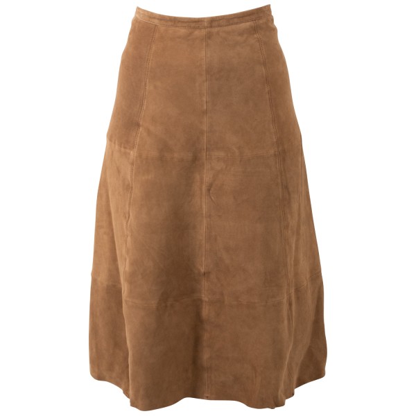 Fusta Lunga de Piele Dama Mauritius Camel Inchis MWLielle