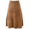 Fustă lungă de piele damă Mauritius MWLielle camel închis elegantă