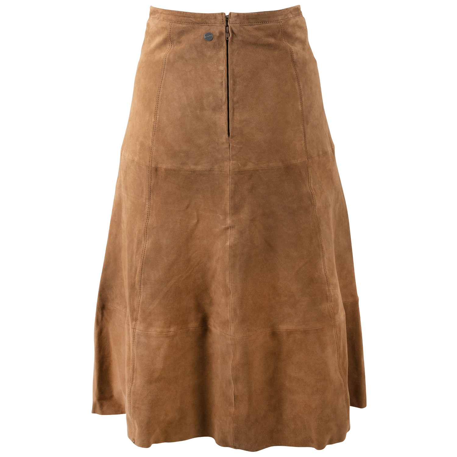 Fustă lungă de piele damă Mauritius MWLielle camel închis elegantă