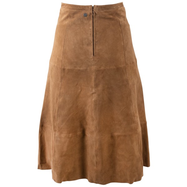 Fusta Lunga de Piele Dama Mauritius Camel Inchis MWLielle