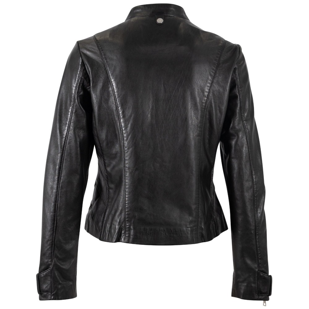 Geaca de Piele Dama Mauritius Neagra MWLiliana - readytowear