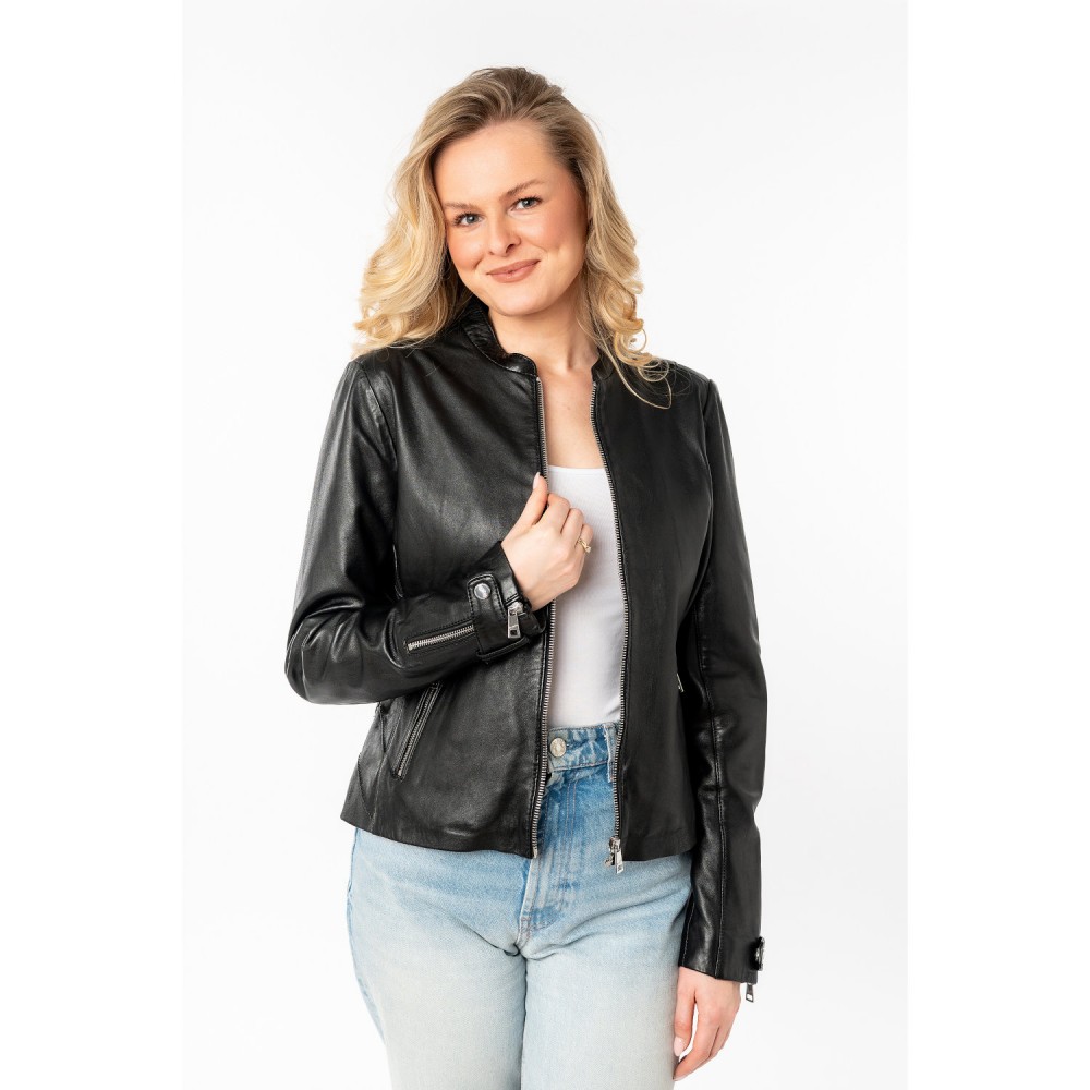 Geaca de Piele Dama Mauritius Neagra MWLiliana - readytowear