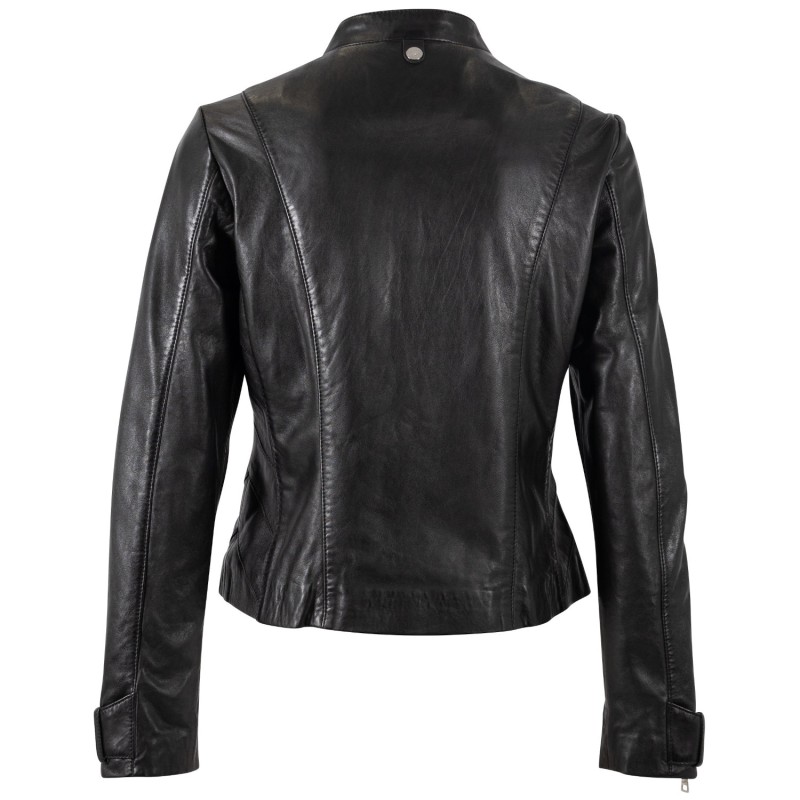 Geaca de Piele Dama Mauritius Neagra MWLiliana – Geci de Piele