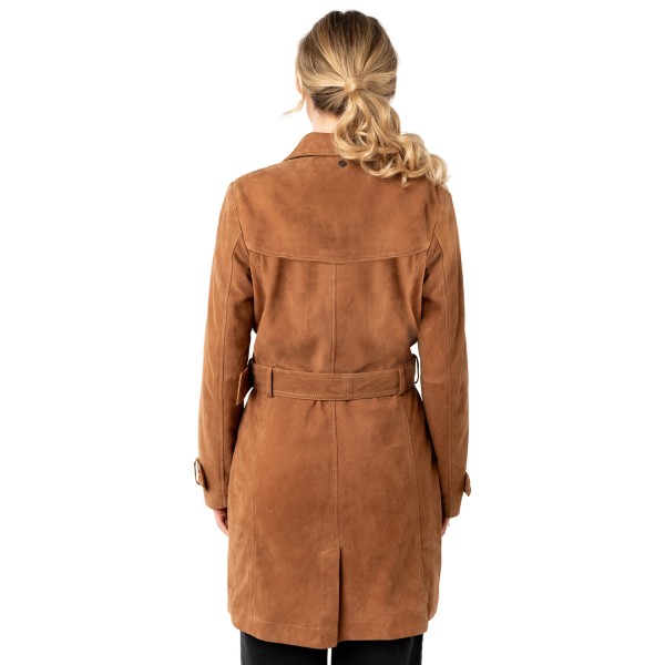 Geaca Lunga de Piele Dama Mauritius Coniac MWLilithy