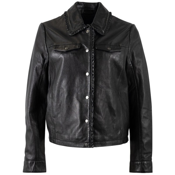 Geaca Scurta de Piele Dama Mauritius Neagra MWLimma