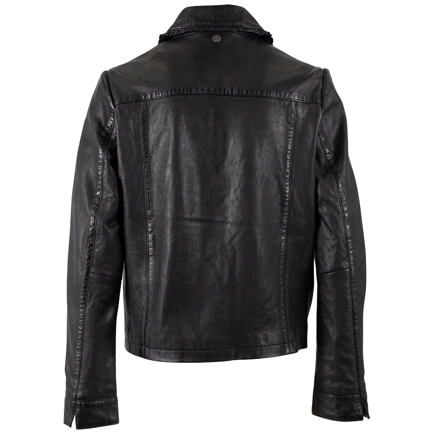 Geacă scurtă de piele damă Mauritius MWLimma neagră regular fit