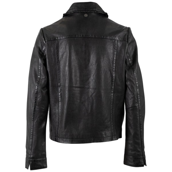 Geaca Scurta de Piele Dama Mauritius Neagra MWLimma Geaca Scurta de Piele Dama Mauritius Neagra MWLimma