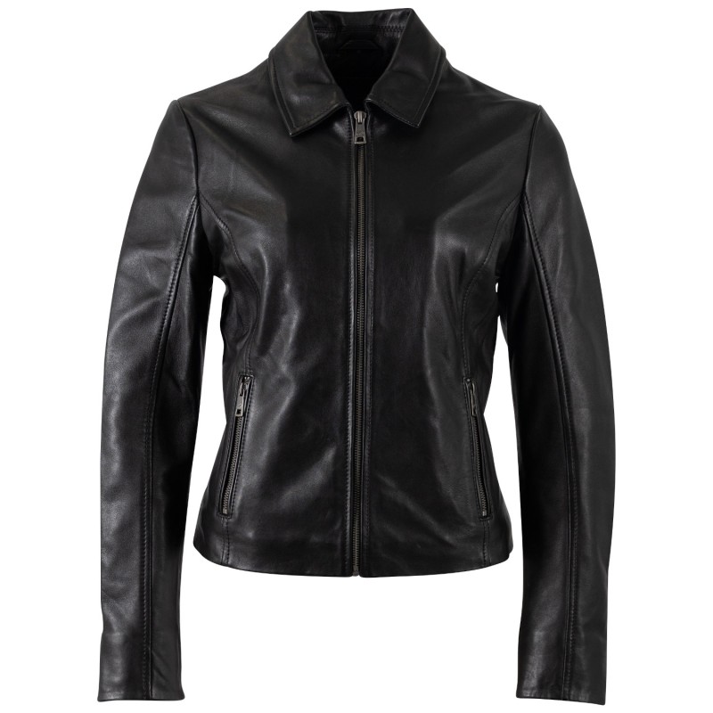 Geaca de Piele Dama Mauritius Neagra MWLoana – Geci de Piele