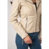 geaca piele naturala dama mauritius mwlouzia alb murdar off-white