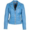 Geaca de Piele Dama Mauritius Albastra MWLouzia – Geci de Piele