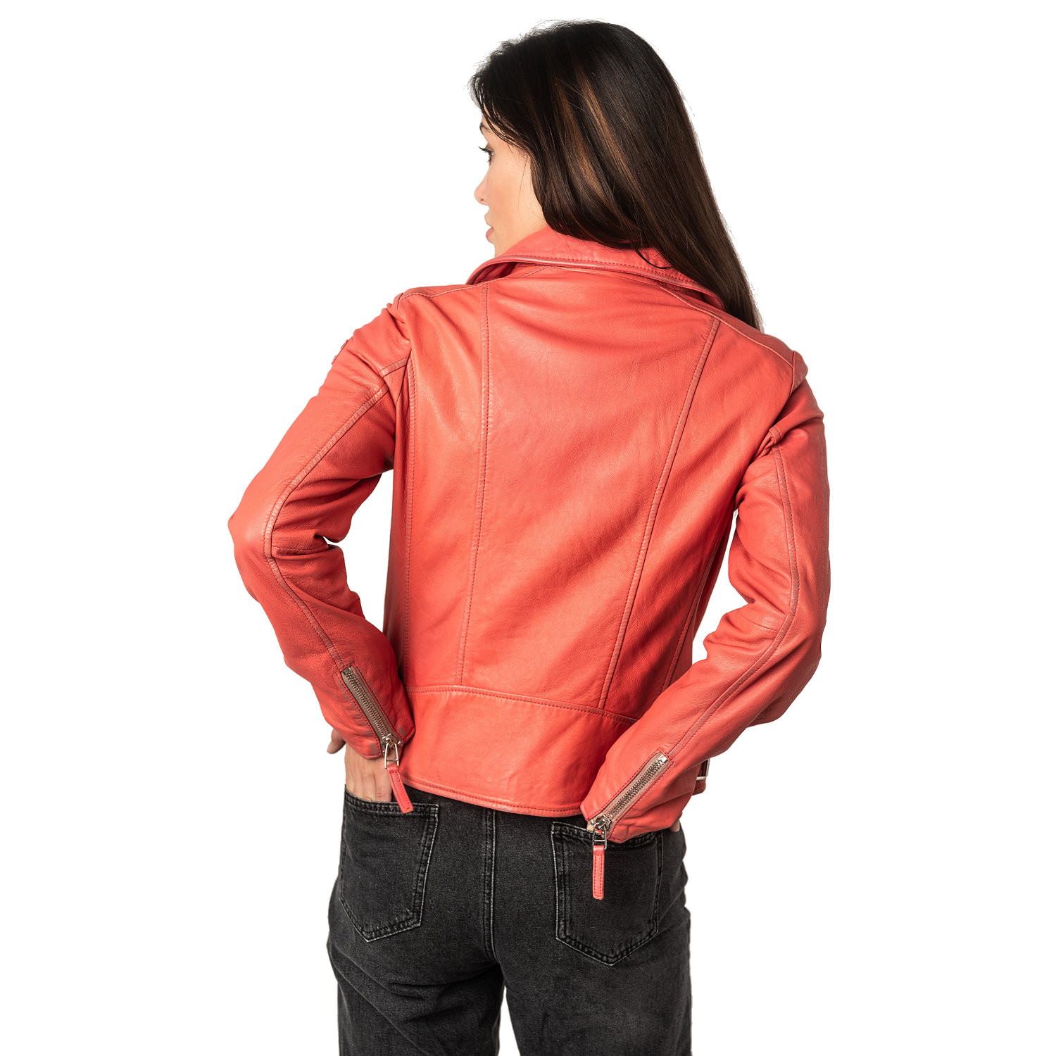 Geaca de Piele Dama Mauritius Corai MWLouzia – Geci de Piele