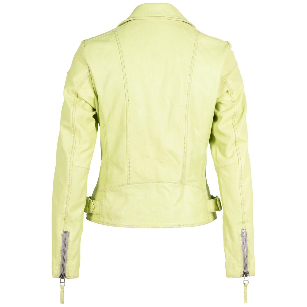 Geaca de Piele Dama Mauritius Verde Lime MWLouzia