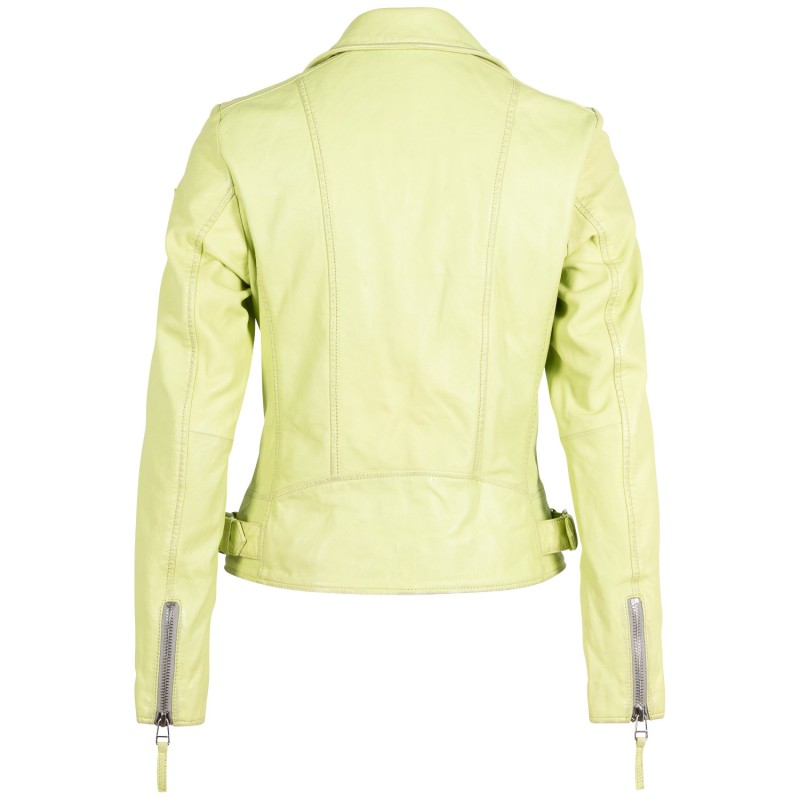 Geaca de Piele Dama Mauritius Verde Lime MWLouzia – Geci de Piele