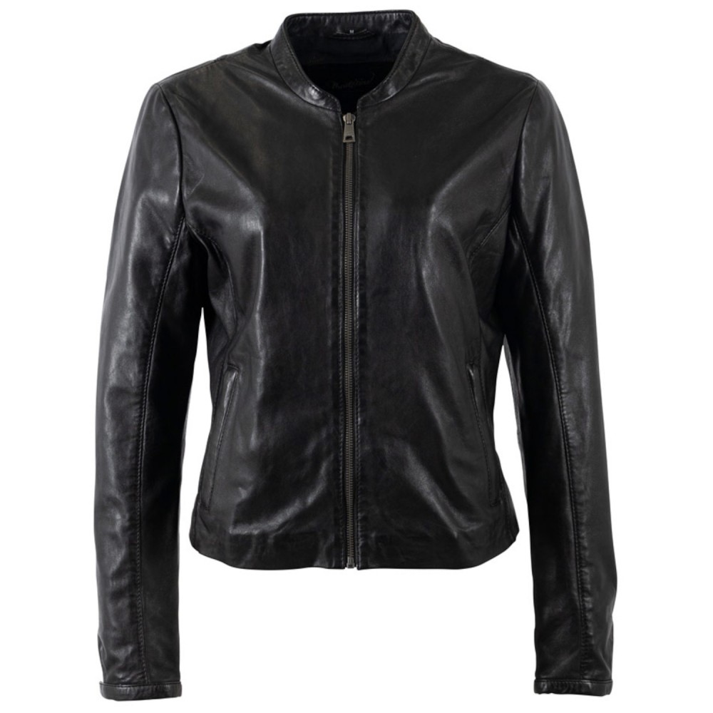 Geaca de Piele Dama Mauritius Neagra MWLuena