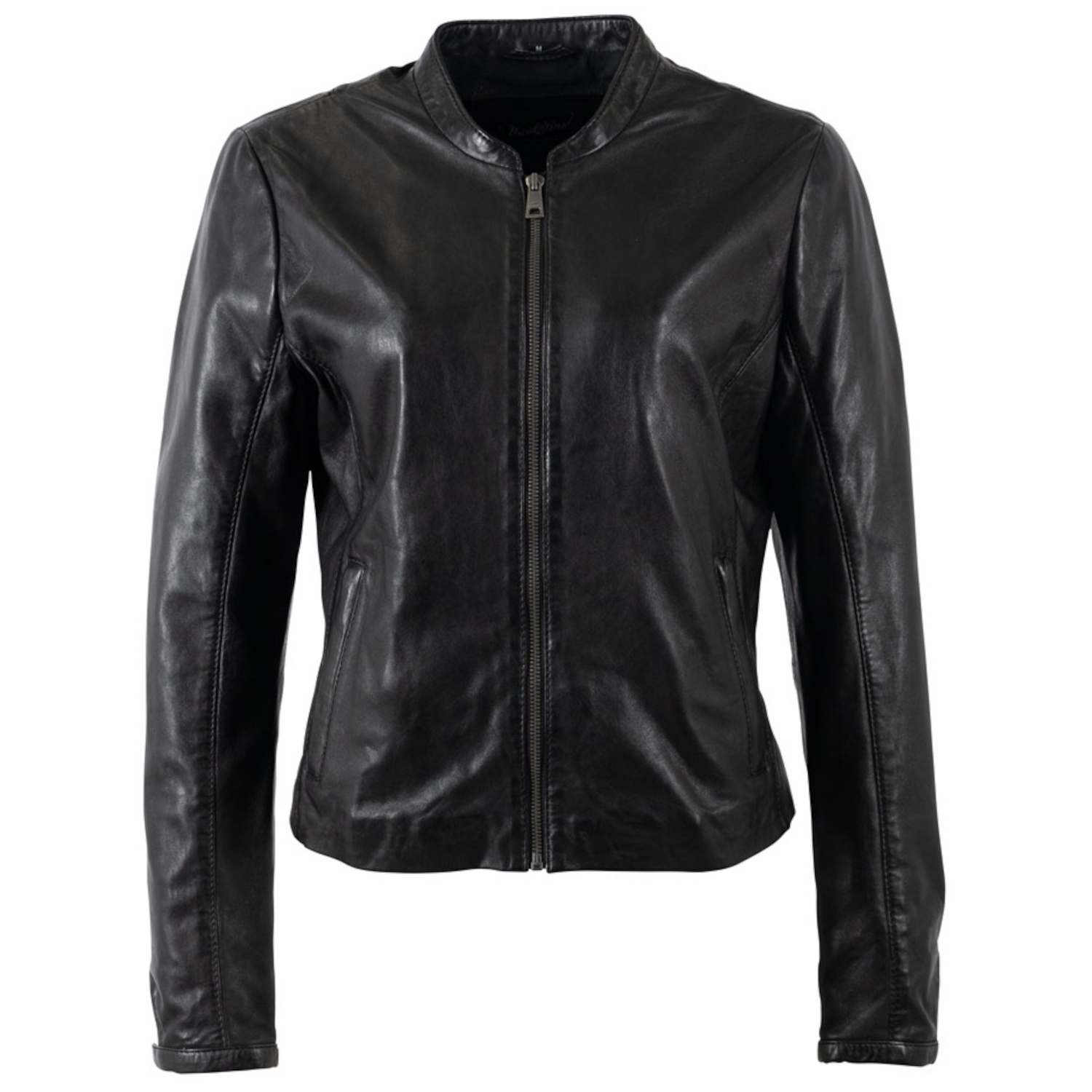 Geacă de piele damă Mauritius MWLuena neagră din piele naturală de miel