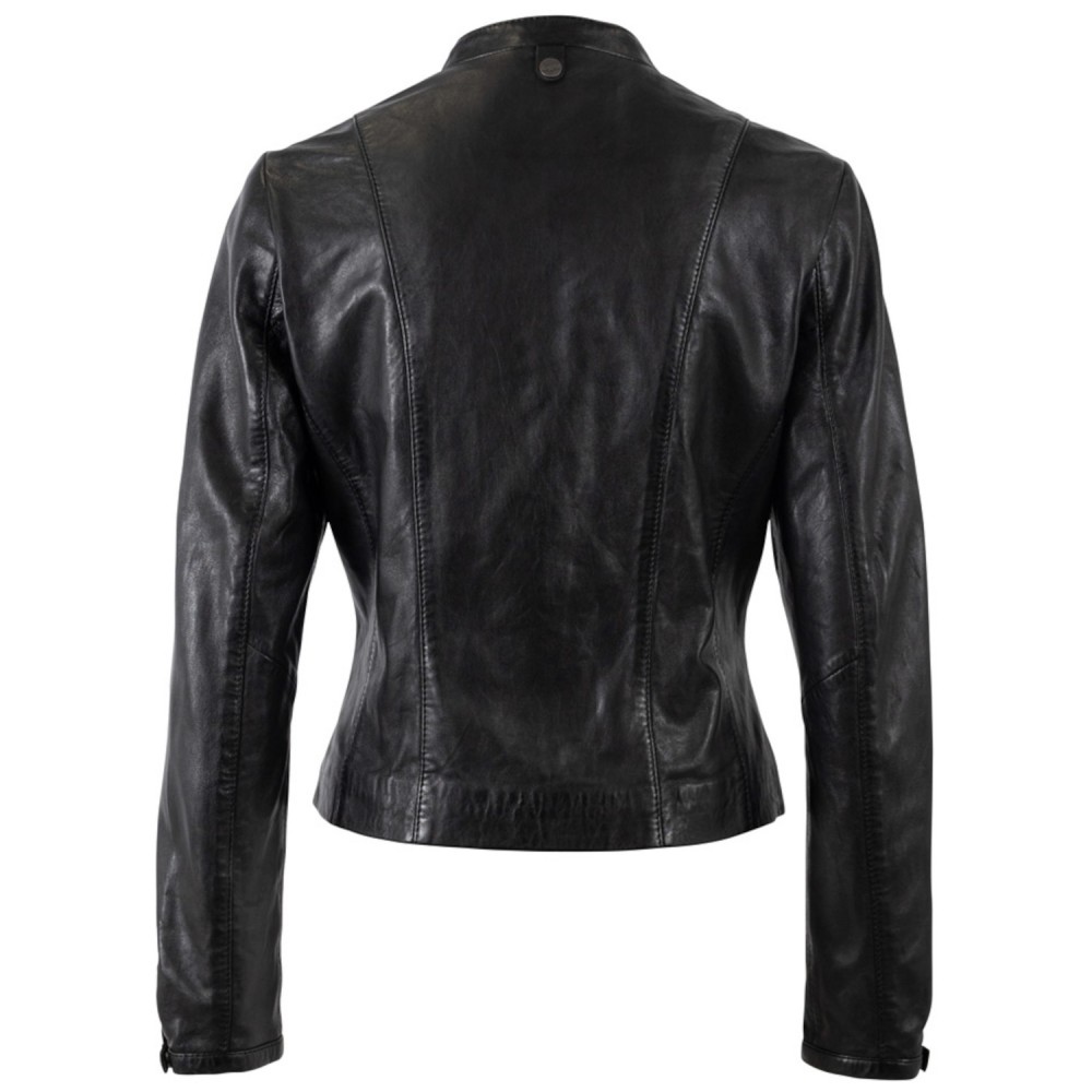 Geaca de Piele Dama Mauritius Neagra MWLuena Geaca de Piele Dama Mauritius Neagra MWLuena