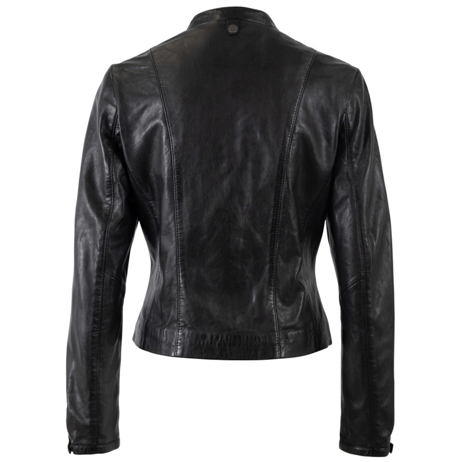 Geacă de piele damă Mauritius MWLuena neagră din piele naturală de miel