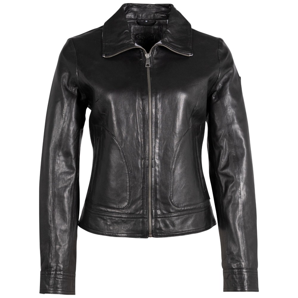 Geaca de Piele Dama Mauritius Neagra MWLusan - readytowear