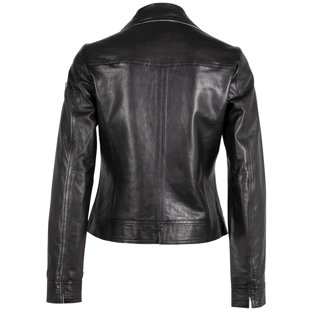 Geaca de Piele Dama Mauritius Neagra MWLusan - readytowear