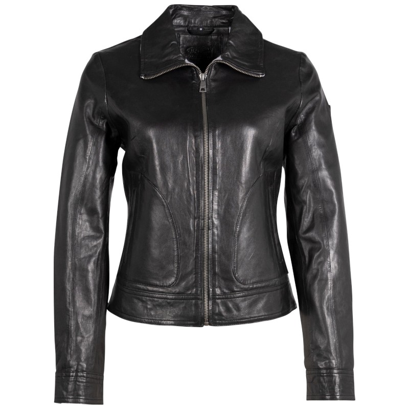 Geaca de Piele Dama Mauritius Neagra MWLusan – Black Friday