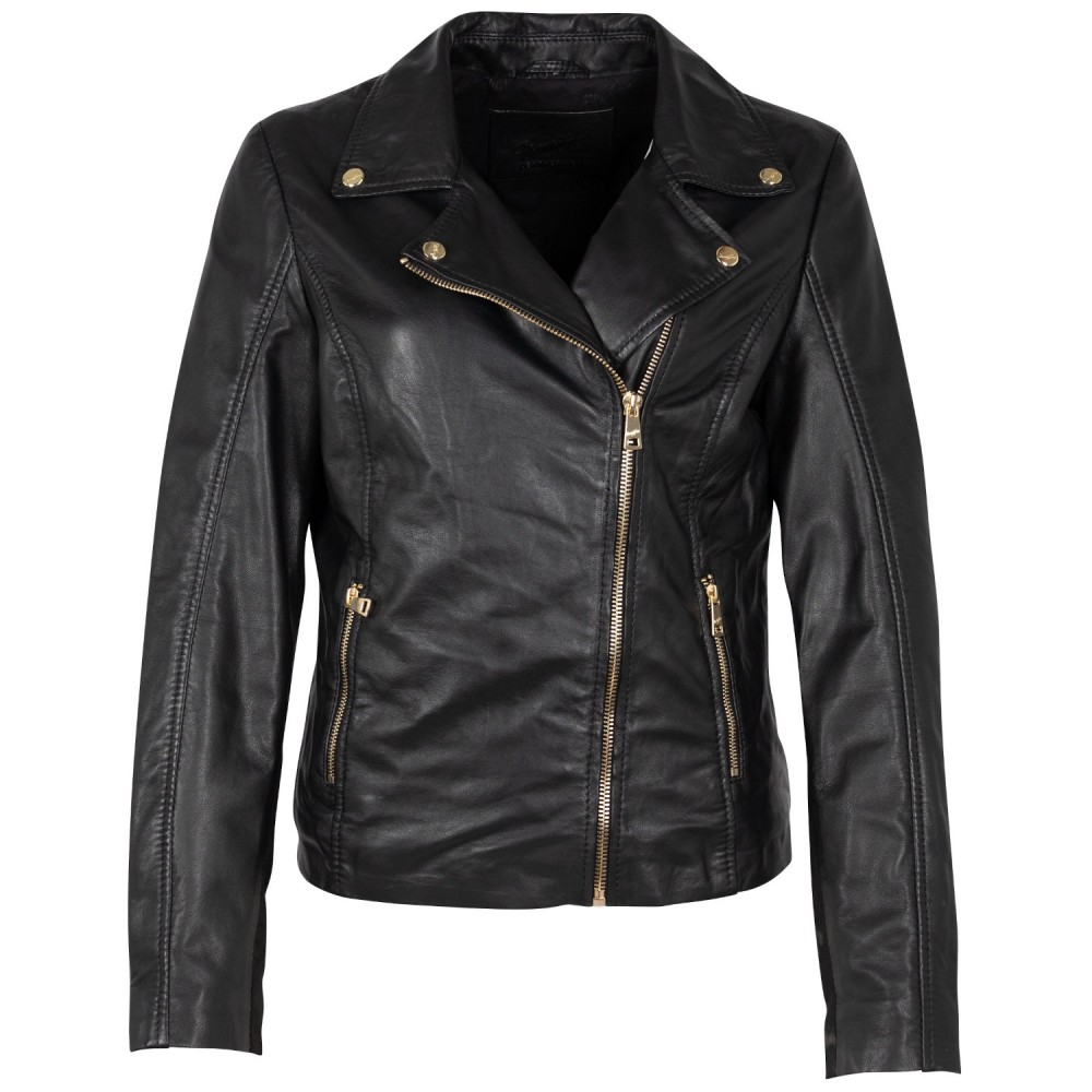 Geaca de Piele Dama Mauritius Neagra MWLylli - readytowear