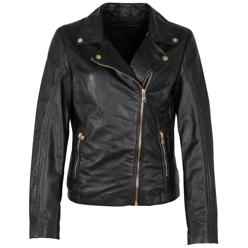 Geaca de Piele Dama Mauritius Neagra MWLylli – Geci de Piele