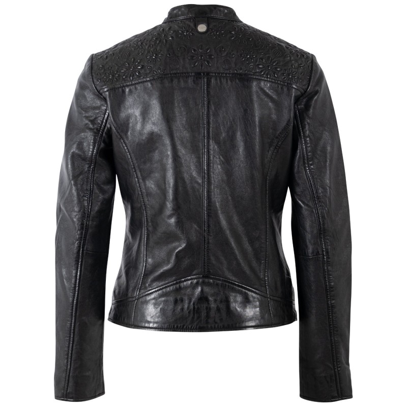 Geaca de Piele Dama Mauritius Neagra MWMabou – Geci de Piele