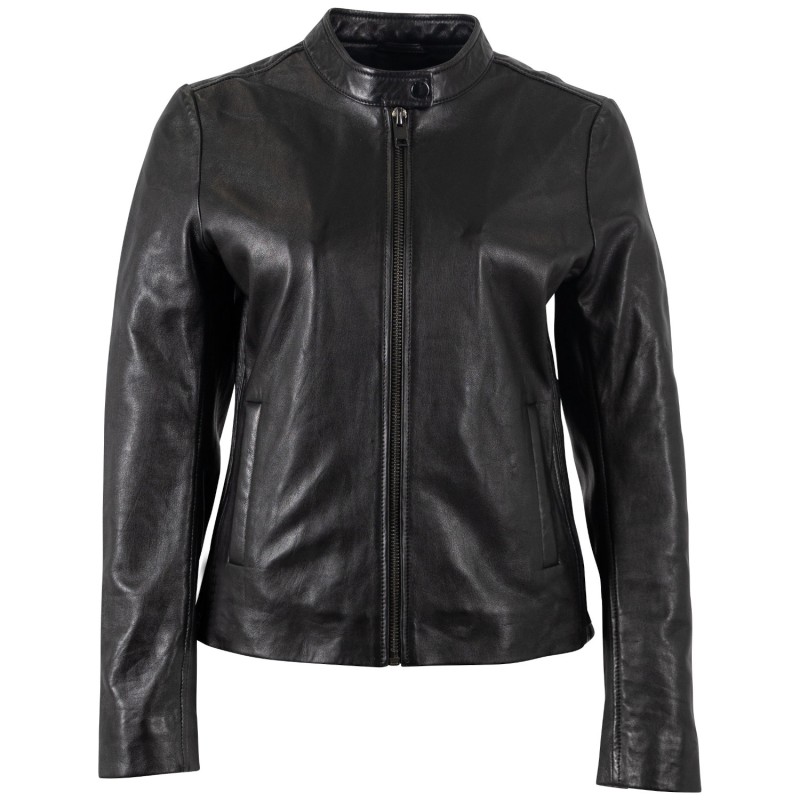 Geaca de Piele Dama Mauritius Neagra MWMair – Geci de Piele