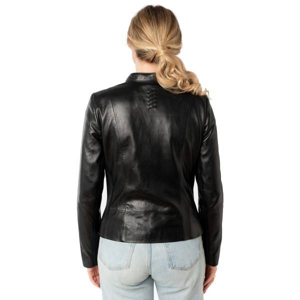 Geaca de Piele Dama Mauritius Neagra MWMair Geaca de Piele Dama Mauritius Neagra MWMair