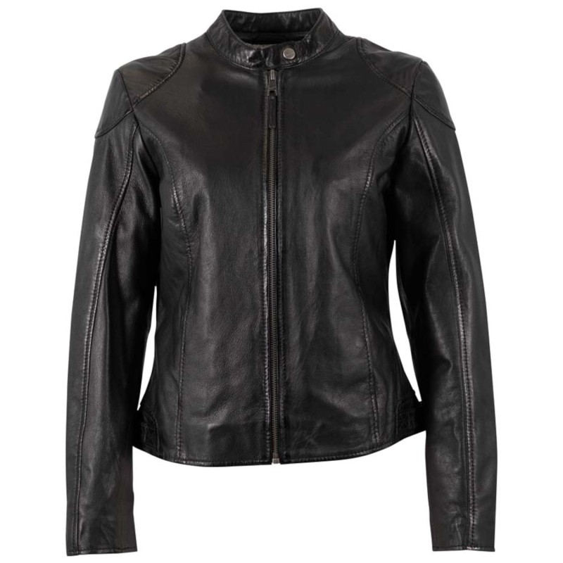 Geaca de Piele Dama Mauritius Neagra MWMaithe