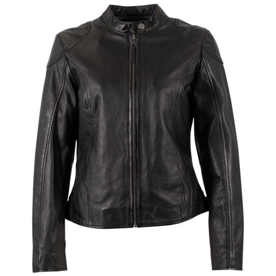 Geaca de Piele Dama Mauritius Neagra MWMaithe