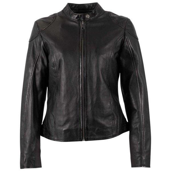 Geaca de Piele Dama Mauritius Neagra MWMaithe