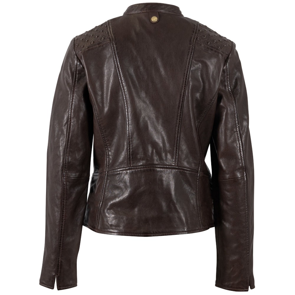 Geaca de Piele Dama Mauritius Castanie MWMakena
