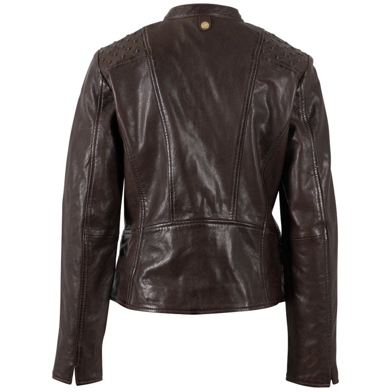 Geaca de Piele Dama Mauritius Castanie MWMakena – Geci de Piele