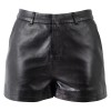 Pantaloni scurți de piele damă Mauritius MWMaluna negri regular fit