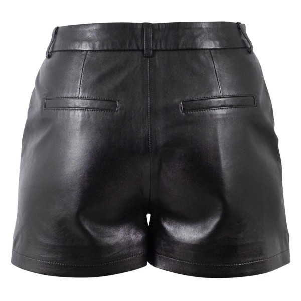 Pantaloni Scurti de Piele Dama Mauritius Negri MWMaluna