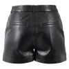 Mauritius MWMaluna - Pantaloni scurți de piele damă negri modern chic Pantaloni scurți de piele damă Mauritius MWMaluna negri regular fit