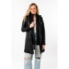 Geaca Lunga de Piele Dama Mauritius Neagra MWMilene