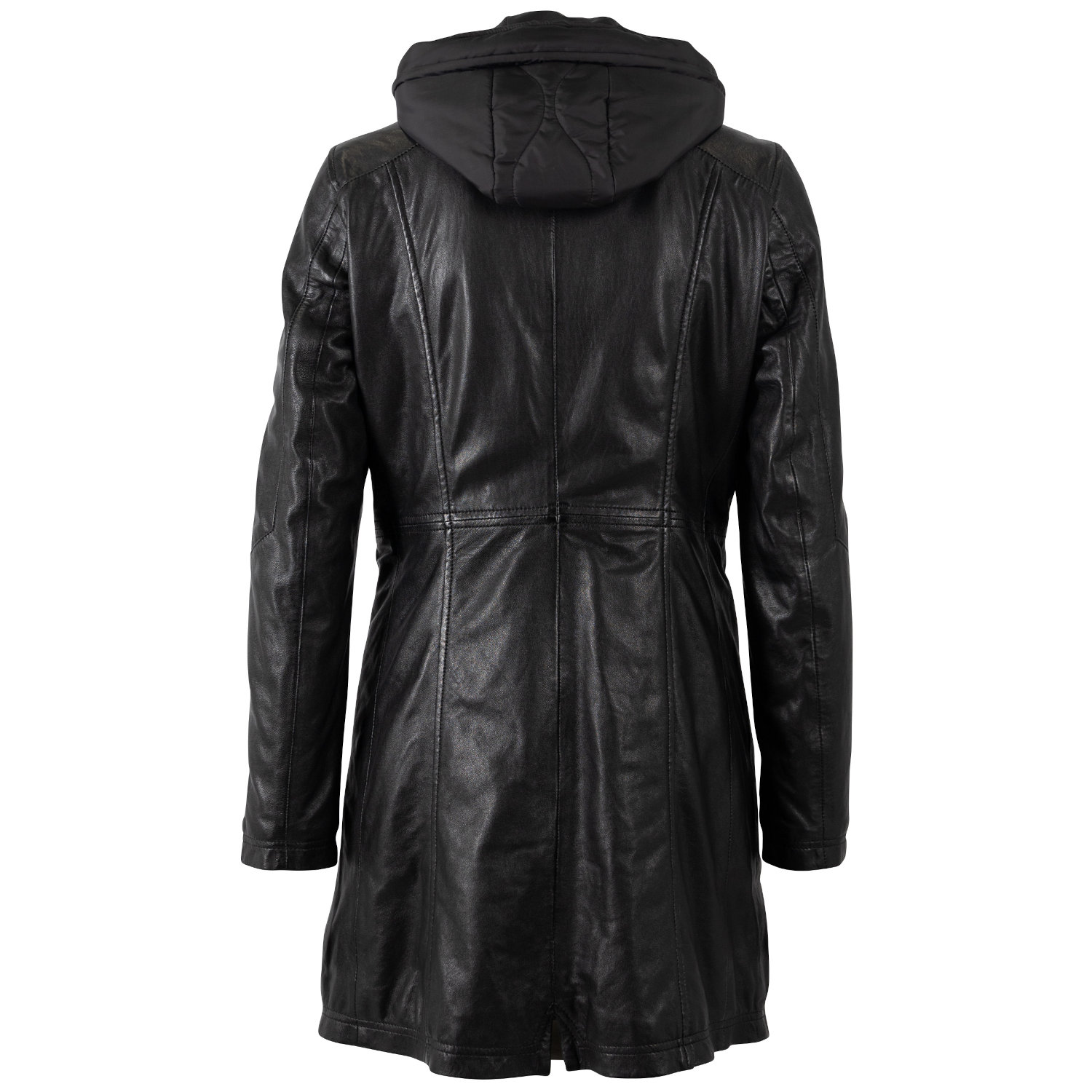 Geaca Lunga de Piele Dama Mauritius Neagra MWMilene – Geci de Piele