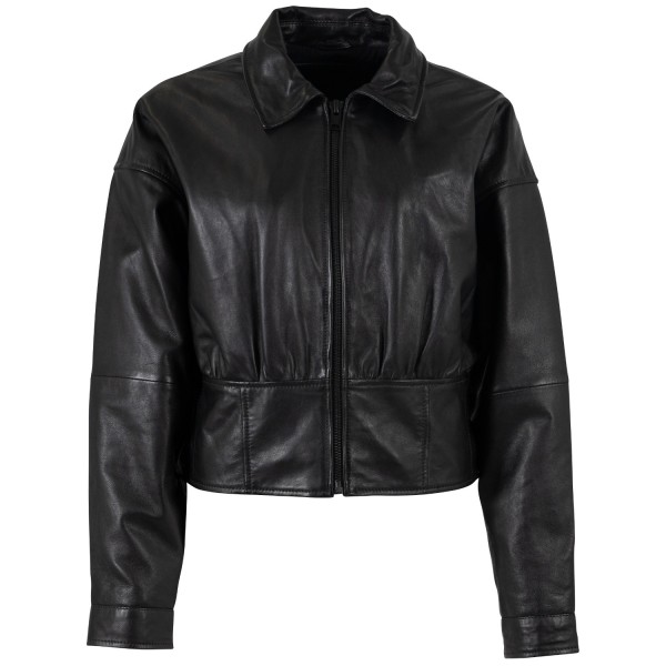 Geaca de Piele Dama Mauritius Neagra MWMillia