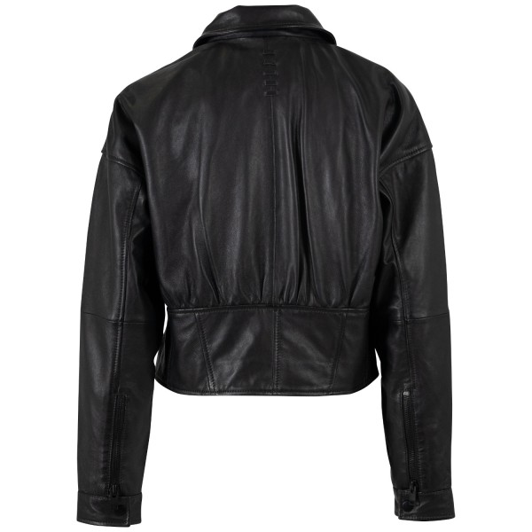 Geaca de Piele Dama Mauritius Neagra MWMillia