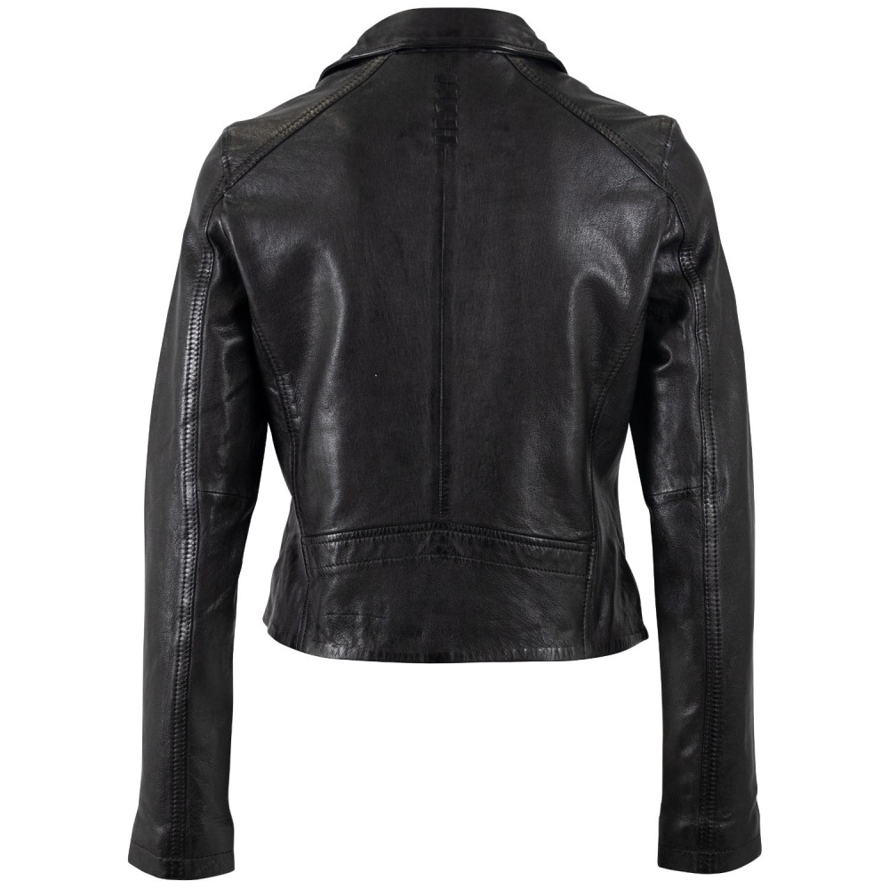 Geaca de Piele Dama Mauritius Neagra MWMishell - readytowear