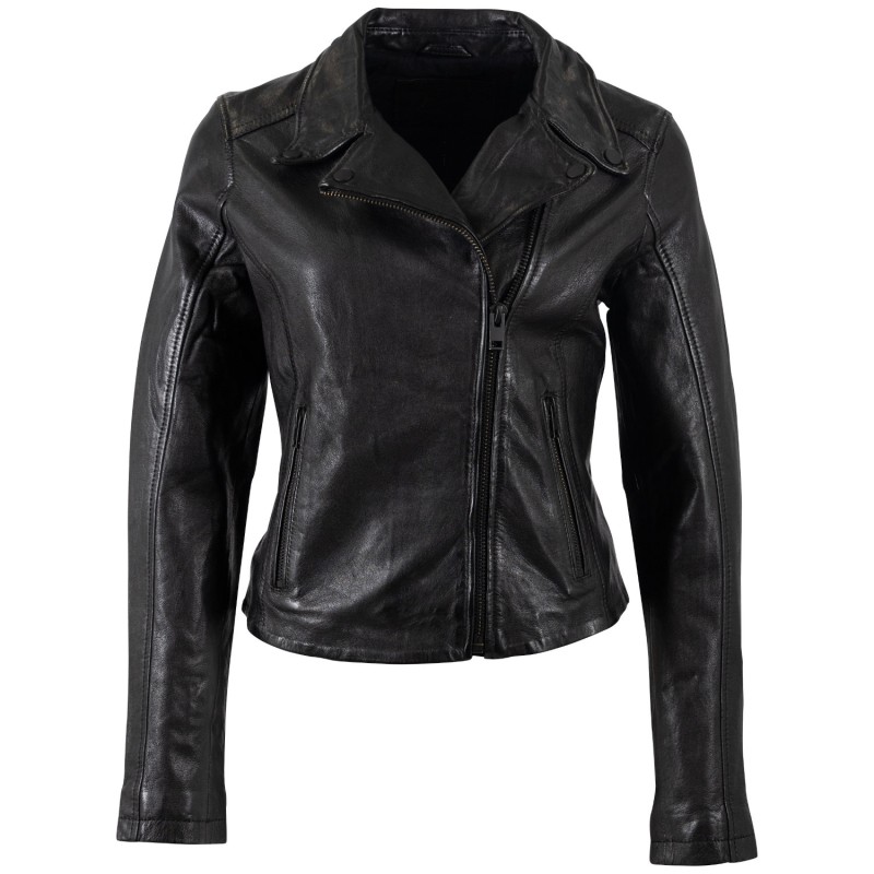 Geaca de Piele Dama Mauritius Neagra MWMishell – Geci de Piele